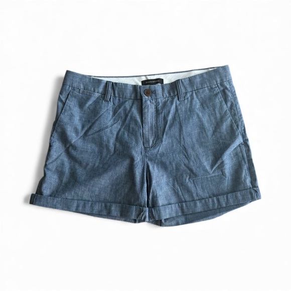 GAP Pants - New Banana Republic Cotton Chambray Denim Blue Women's Shorts Size 8